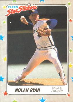 1988 Fleer Sticker Baseball Cards        088      Nolan Ryan